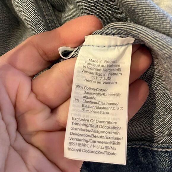 J.Crew Mercantile Women's 3XL Blue Denim Jacket Classic Fit Casual Valentine’s - Picture 5 of 9